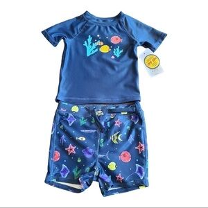 TUCKER & Tate 2 Piece Surfer Style Swim Suit Size 12 Mths